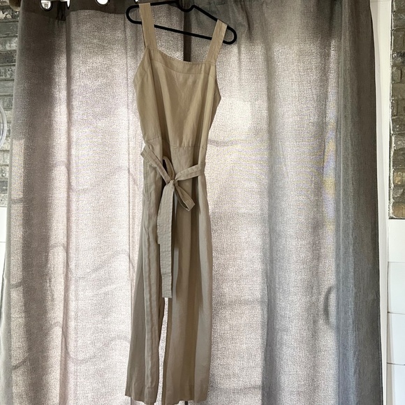 Quince 100% European Linen Square Neck Jumpsuit - Picture 4 of 7